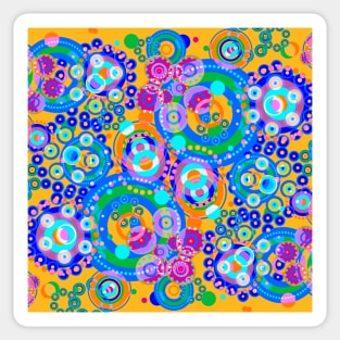 Funky and Fun Psychedelic Retro Design Sticker